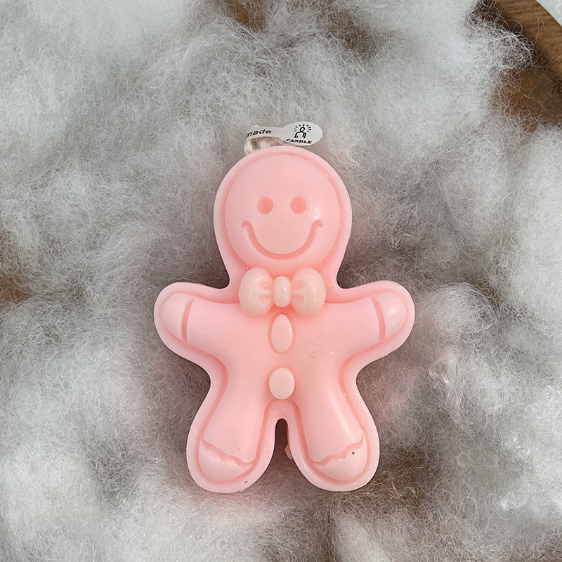 Home Fragrance Gingerbread - เทียนหอมกลิ่นขนมปังขิงคริสต์มาส 1 ชิ้น, เทียนหอมอโรมาเธอราพีจากขี้ผึ้งถั่วเหลืองสำหรับตกแต่งวันหยุด, กลิ่นหอมสำหรับบ้านในเทศกาล, ของขวัญน่ารัก