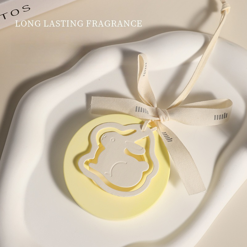Home Fragrance Gift Box - กล่องของขวัญอโรมาเธอราพีกระต่ายชมพระจันทร์, แผ่นแขวนน้ำหอมบ้านในรถยนต์, อุปกรณ์ตกแต่งบ้านและเครื่องมือของขวัญเทศกาล