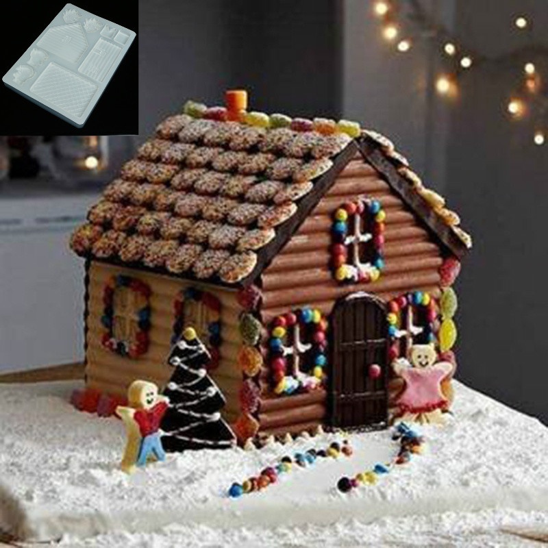 Home Fragrance Gingerbread - 3D บ้านประตู DIY ซิลิโคน Gingerbread Fondant