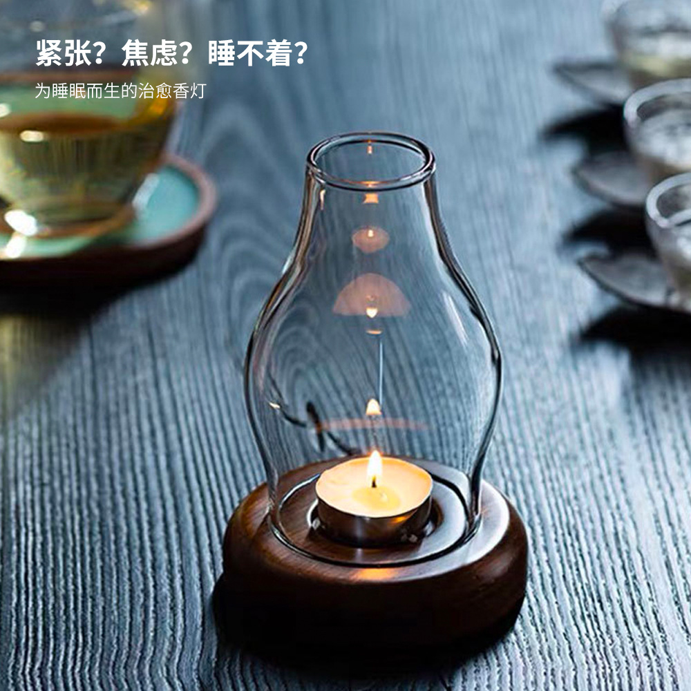 ที่ใส่เทียนแก้วใส ที่วางเทียนว - Home Fragrance Lamp บทวิจารณ์และราคา