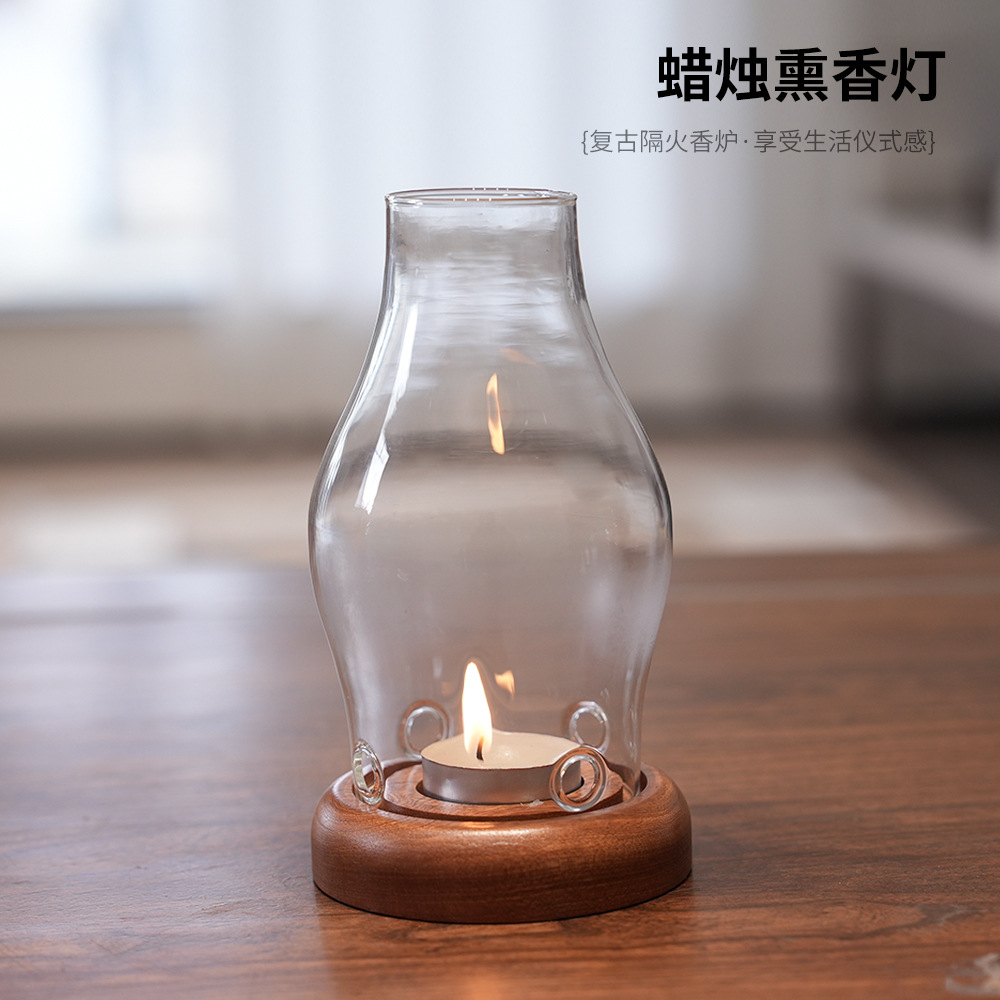 ที่ใส่เทียนแก้วใส ที่วางเทียนว - Home Fragrance Lamp บทวิจารณ์และราคา