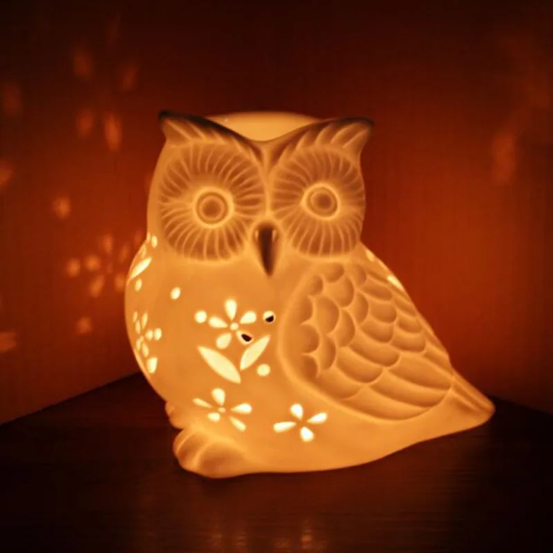 เตาเผาน้ำมันหอมระเหยรูปนกฮูกเซ - Home Fragrance Lamp บทวิจารณ์และราคา