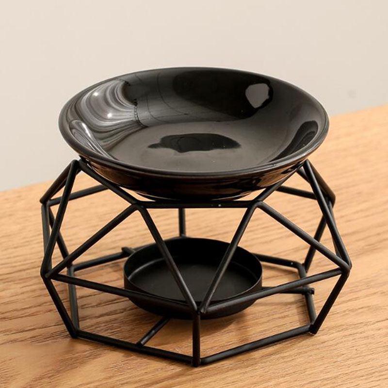 ชามเซรามิคชั้นวางเหล็กสีดํารูป - Home Fragrance Lamp บทวิจารณ์และราคา
