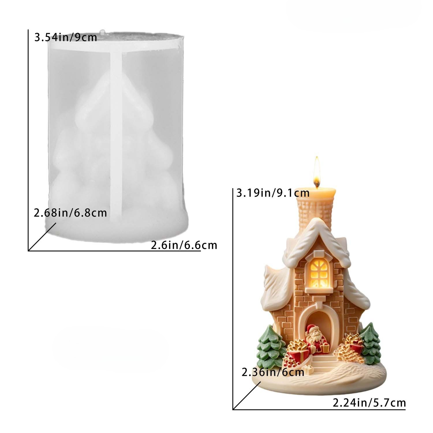 แม่พิมพ์ซิลิโคนรูปบ้านหิมะคริส - Home Fragrance Gingerbread บทวิจารณ์และราคา